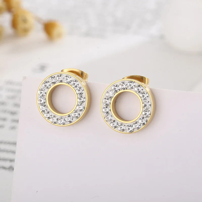 Brinco Zircônia Cravejada Ouro 18K - Lois Joias