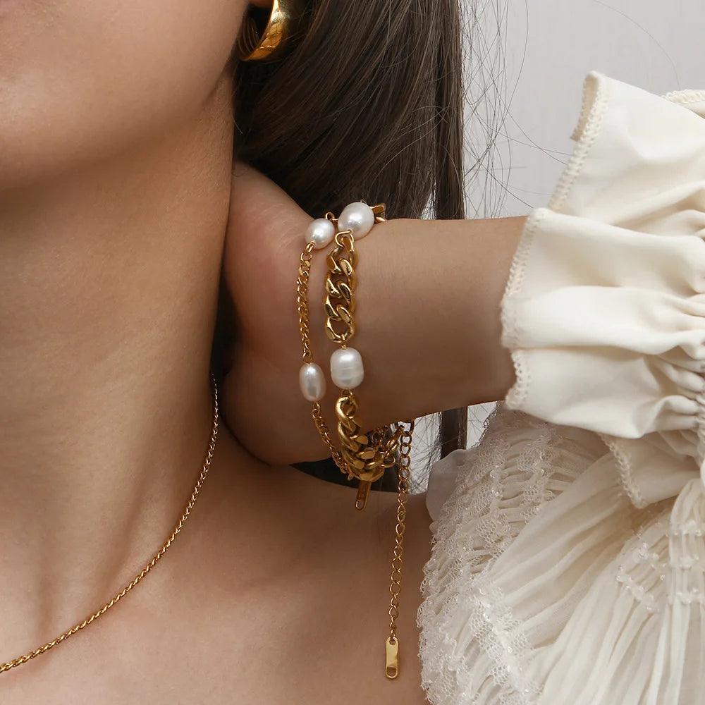 Pulseira Corrente Pérola - Lois Joias