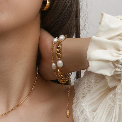 Pulseira Corrente Pérola - Lois Joias