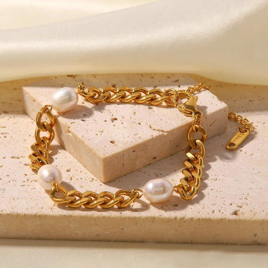 Pulseira Corrente Pérola - Lois Joias