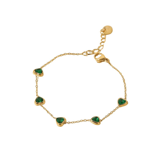 Pulseira Pingentes em Coração