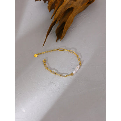 Pulseira de Elos com Pedra Natural - Lois Joias
