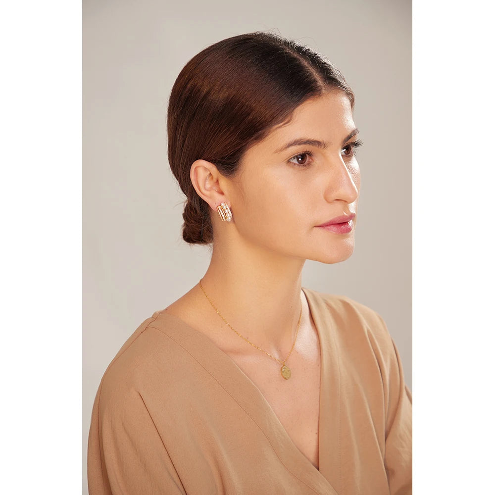 Brinco Pérola Zircônia Cúbica - Lois Joias
