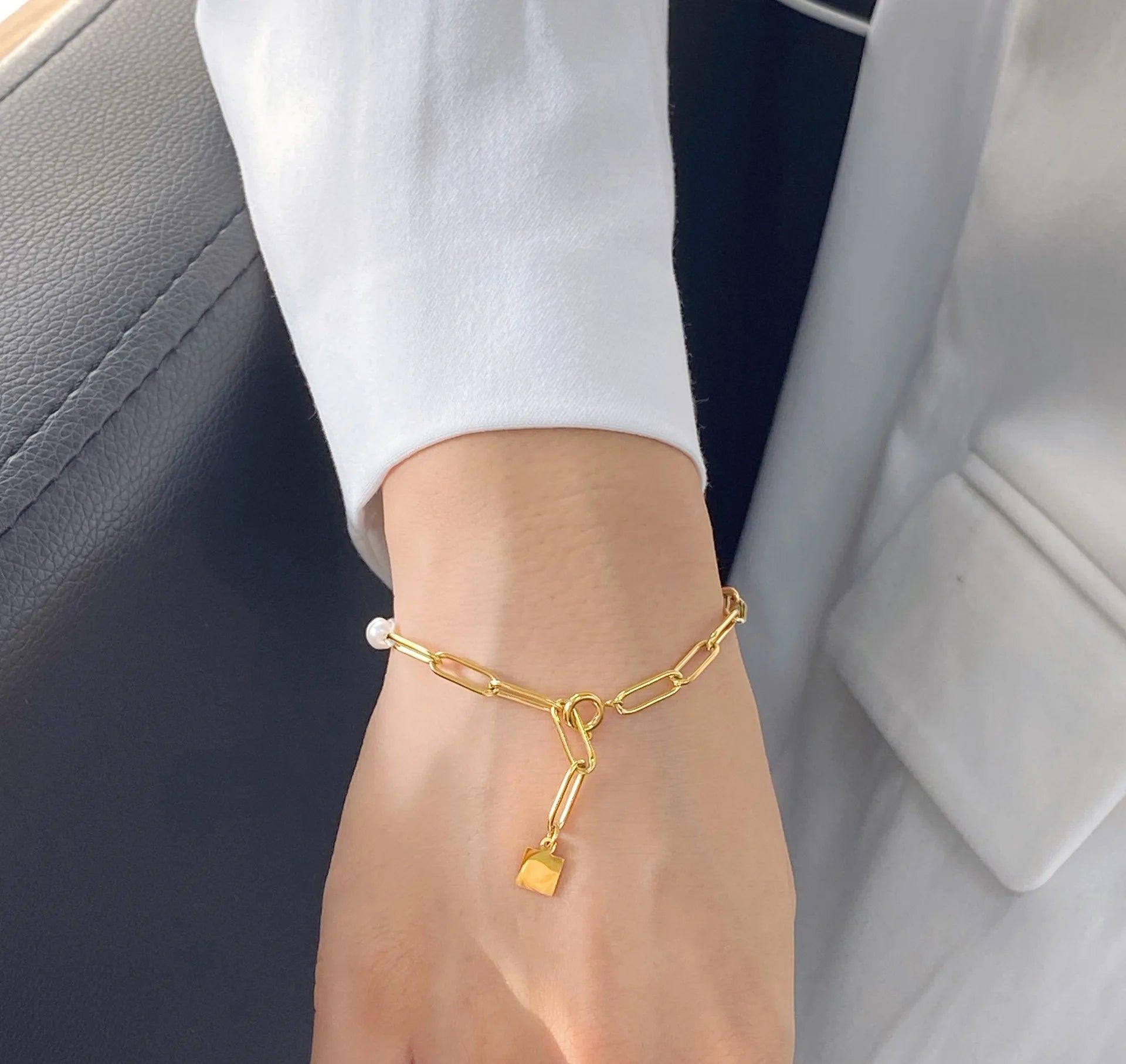 Pulseira Corrente Pérola de Água Doce - Lois Joias