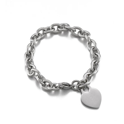 Pulseira Elos com Pingente Coração - Lois Joias