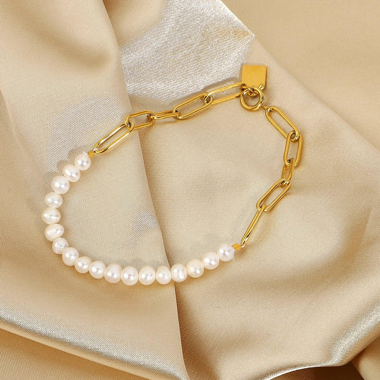 Pulseira Corrente Pérola de Água Doce - Lois Joias