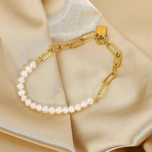 Pulseira Corrente Pérola de Água Doce - Lois Joias