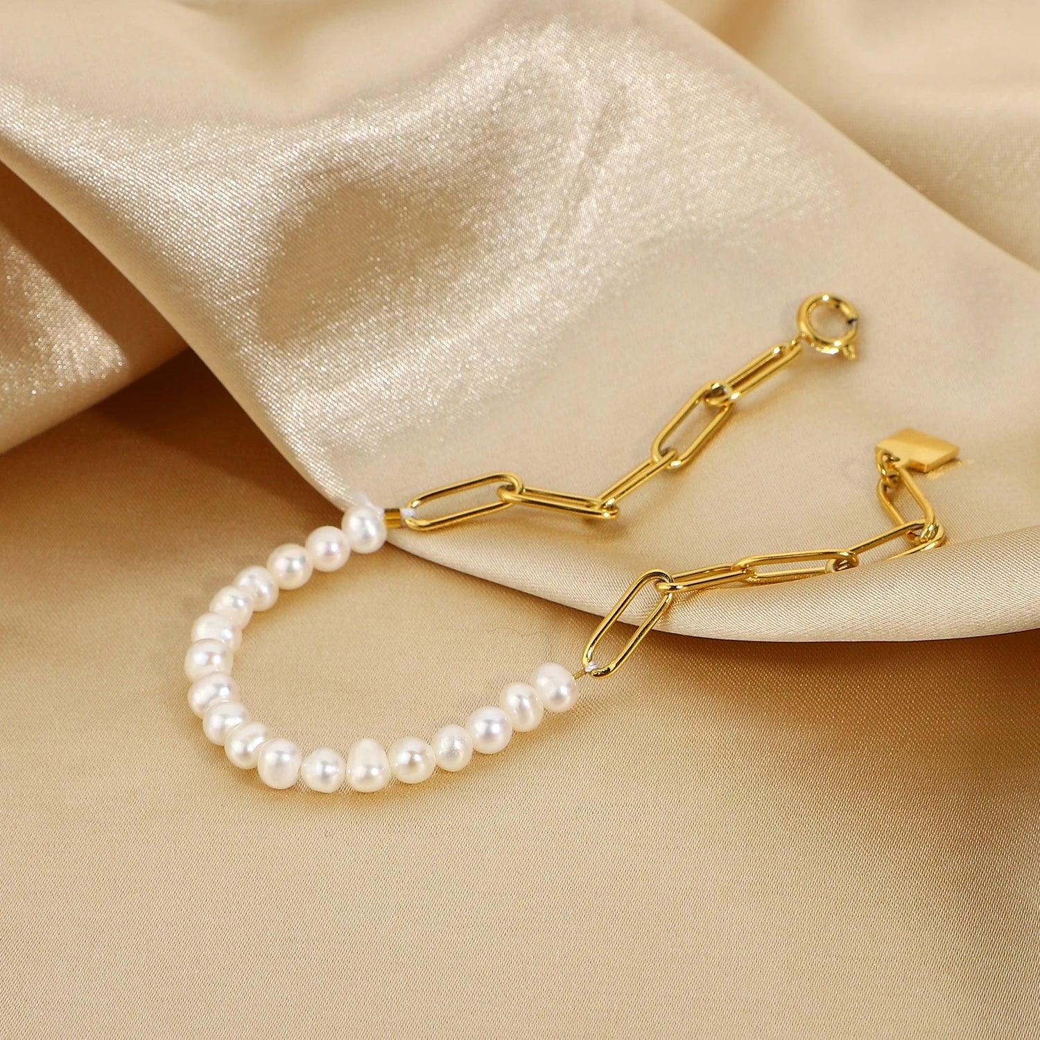 Pulseira Corrente Pérola de Água Doce - Lois Joias