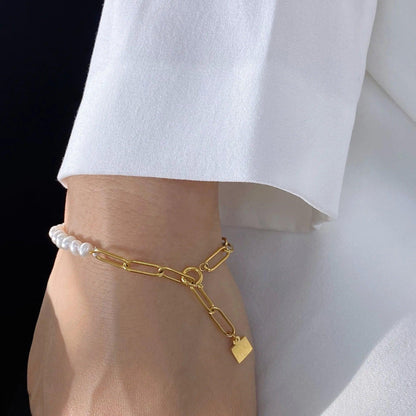 Pulseira Corrente Pérola de Água Doce - Lois Joias