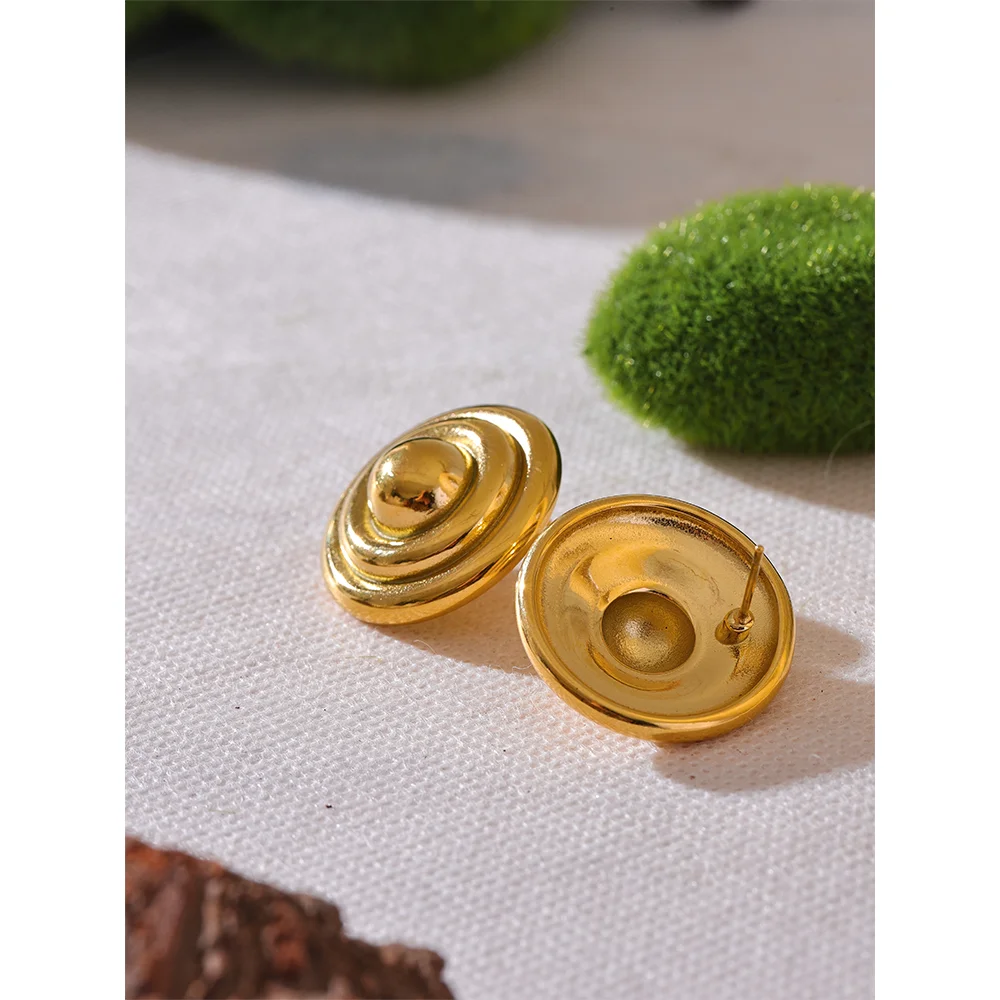 Brinco Disco Ouro 18K - Lois Joias