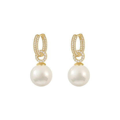 Brinco Argola Pérola Ouro 18K - Lois Joias