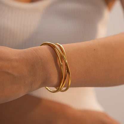 Bracelete Transpassada Elegante - Lois Joias