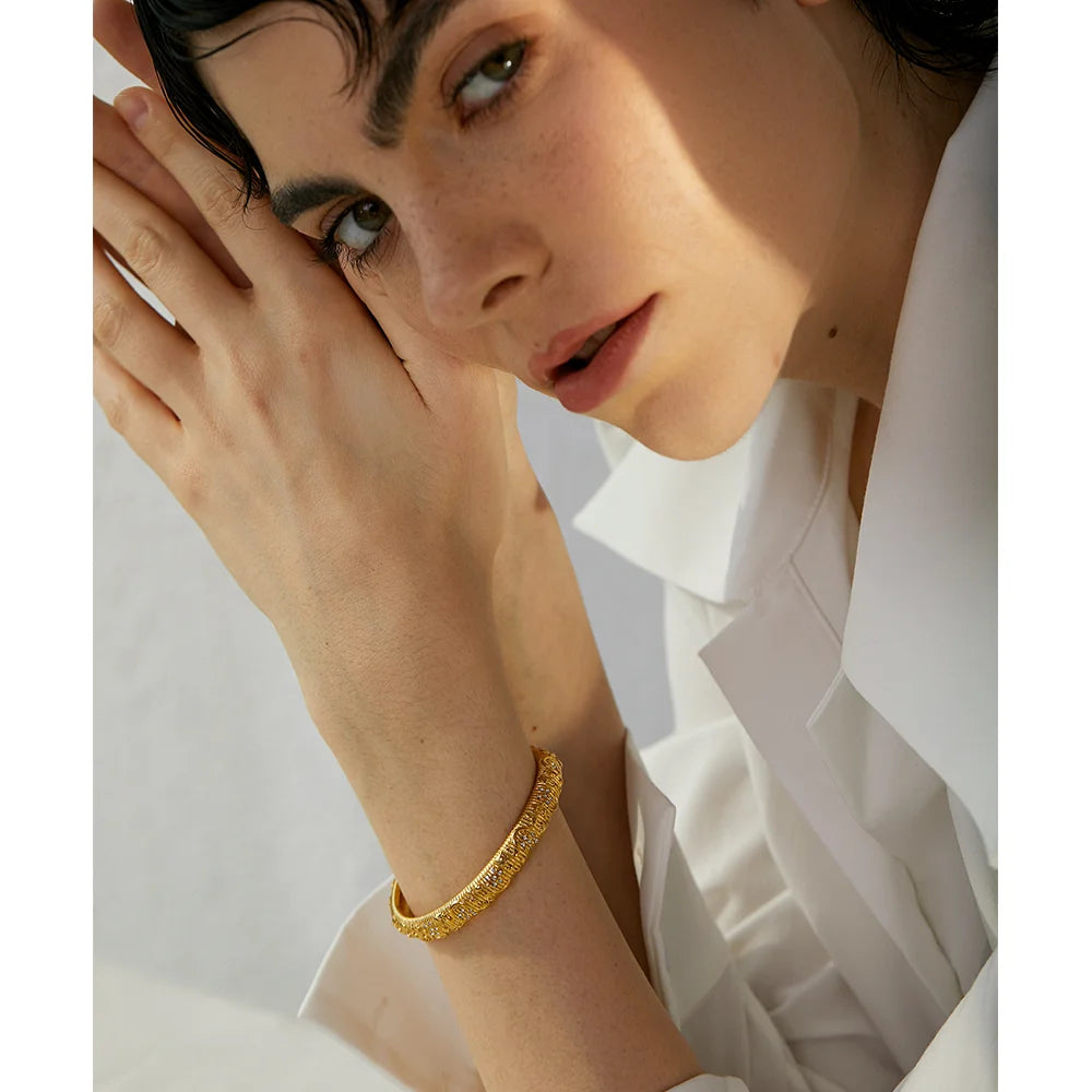 Bracelete Zircônia Cravejada - Lois Joias
