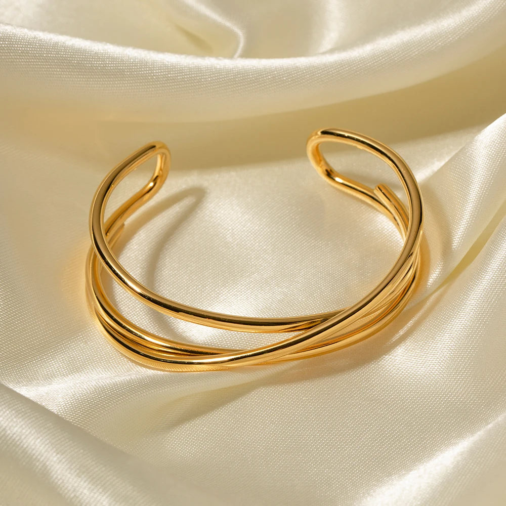 Bracelete Transpassada Elegante - Lois Joias