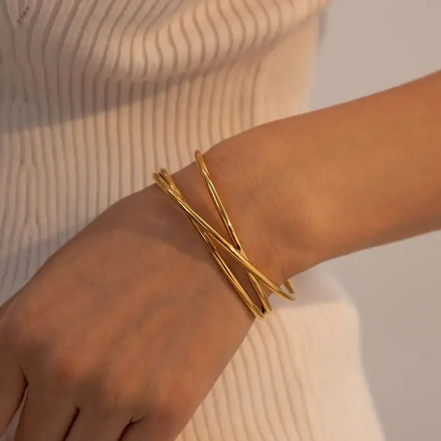 Bracelete Transpassada Elegante - Lois Joias