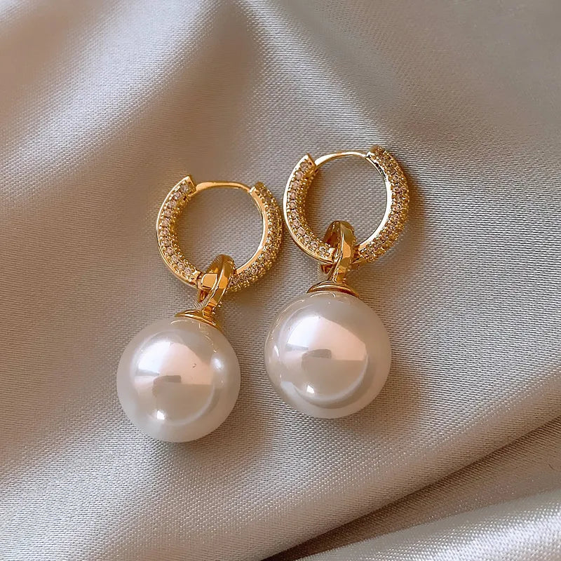 Brinco Argola Pérola Ouro 18K - Lois Joias