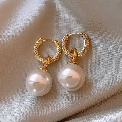 Brinco Argola Pérola Ouro 18K - Lois Joias