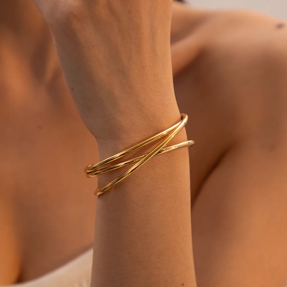 Bracelete Transpassada Elegante - Lois Joias